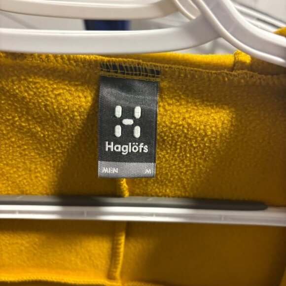 Haglöfs Frost Mid Hoodie, Mustard Yellow Lightweight Fleece (Men Size M) - Picture 3 of 5